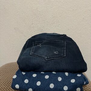 Lot Of 2 Pairs Of Jeans Polo Assn Size 1/2 Rewash Distressed Size 3 Womens Jeans